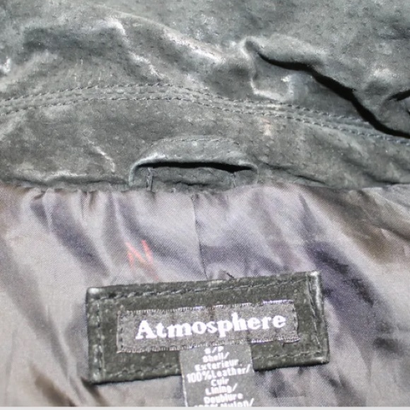 Atmosphere Women Black Suede Blazer Lined Small 1 Button Sexy Jacket - Picture 9 of 11